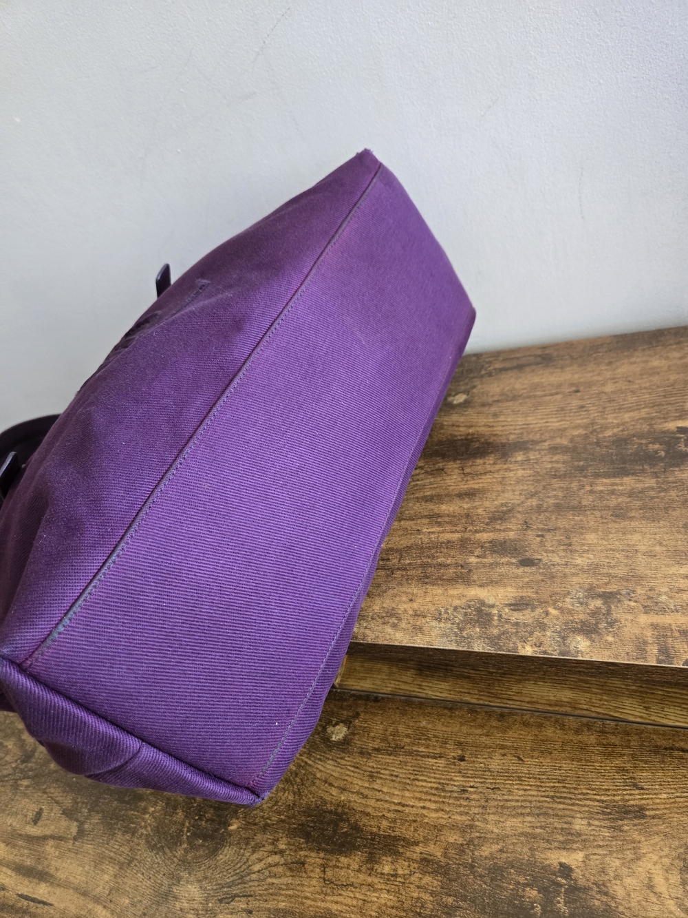 Yves Saint Laurent Purple Logo Canvas Tote - Picture 3 of 14